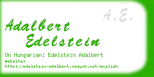 adalbert edelstein business card